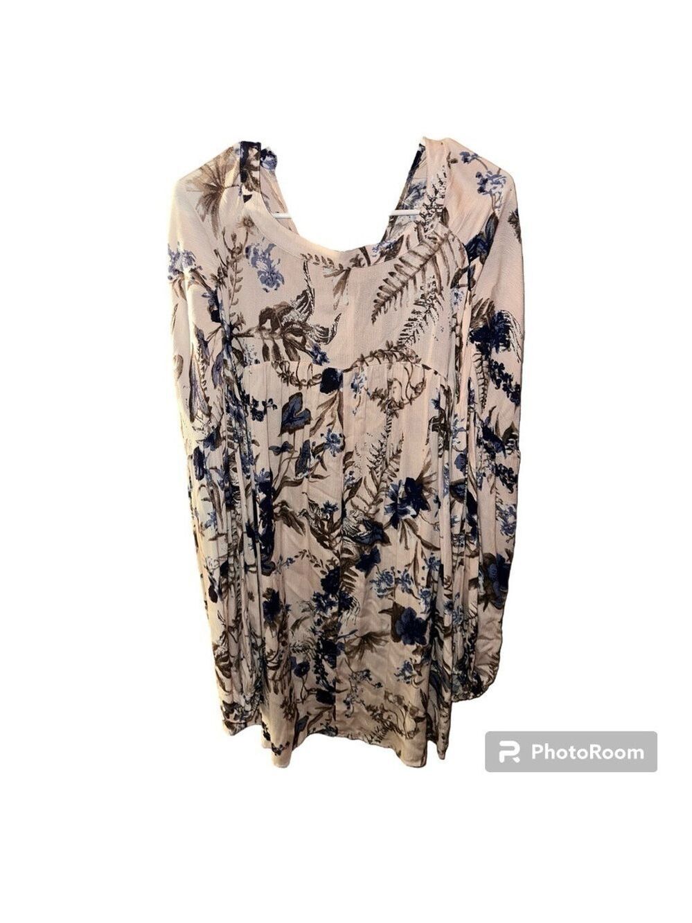 Umgee Boho Floral High Low Long Sleeve Dress - Picture 3 of 11